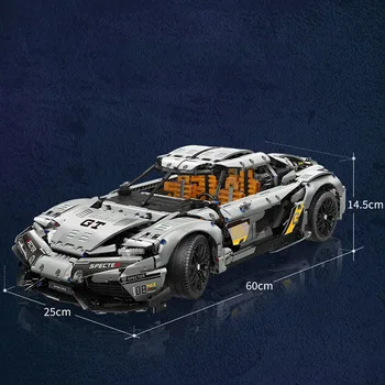 2021 Nou 1:8 Scară GT Super Curse MOC Bloc de Asamblare Mașină de Jucărie Building Block Model DIY Jucărie Baiat Cadou de Ziua de nastere