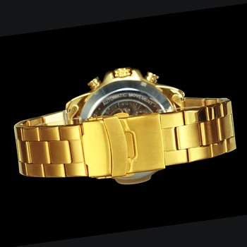 FORSINING Clasic Ceasuri de Aur Barbati 2021 Automată de Brand de Top Luxury Ceas Barbati Mecanic Ceasuri de mana Otel Curea Ceas relógios