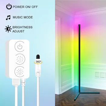 LED-uri moderne Simfonie Etaj Atmosfera Lampa de Control de la Distanță Bluetooth Telefon App RGB Colțul din Camera de zi Dormitor Podea Lumina Decor