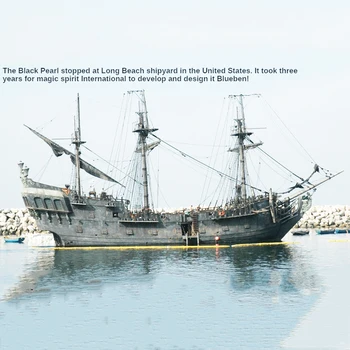 1:41 Piratii din Caraibe 98cm Perla Neagra Complet scena Nautice Model Kit Diy Artizanat din Lemn Asamblate