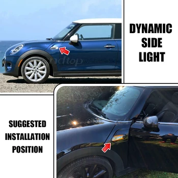 2 buc Pentru BMW Condus Dinamic de poziție Laterală Turn Semnal de Lumină Secvențială de Semnalizare Lampa de Lumina Pentru BMW Mini Cooper F55 F56 F57-2017