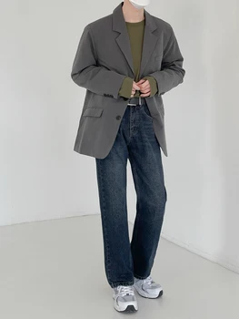2021 toamna spălat retro blue jeans casual barbati vrac direct ins vânt versiunea coreeană a avansat sălbatice simplu pantaloni