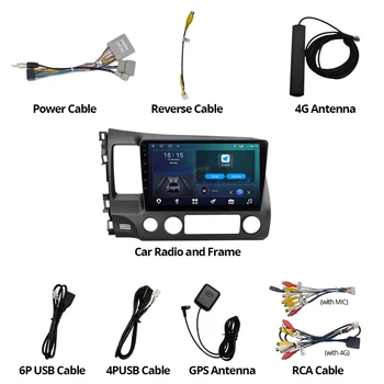 2Din Android 10.0 Radio Auto Pentru Honda Civic 2006-2011 Auto Multimedia Player Video de Navigare GPS Dvd Player Unitate Cap Autoradio