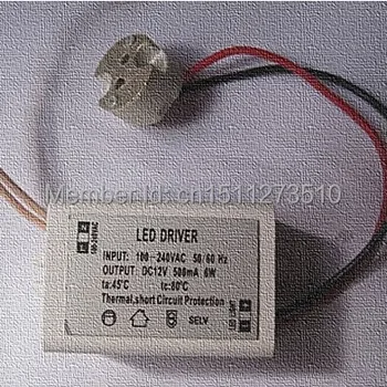 30pcs DIY Mini LED de Alimentare Adaptoare AC/DC 500mA distractiv driver 110V 120V 240V La 12V 3w 4w 5w 6w/ Soclu MR11 LED/MR16