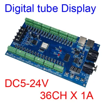 36CH DMX512 Decodor RGB 36 canal Controller Driver WS-DMX-36CH HV DC5V-24 5V-36V