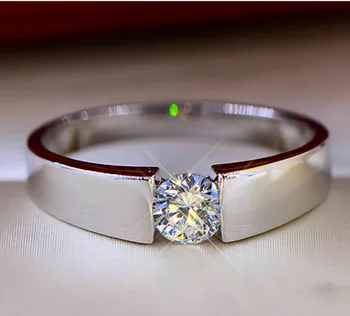 9K Aur Moissanite Diamant om Inel D culoare VVS Cu certificat național MO-010