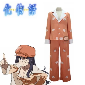 Bakemonogatari Hanekawa Tsubasa Pijamale Pijamale Bluze Pantaloni De Costum Cosplay Anime Costume