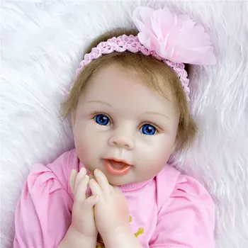 Bebes renăscut papusa 55cm fetita Păpuși din Silicon moale Boneca Renăscut Brinquedos copii, cadouri de ziua jucării pat timp plamate
