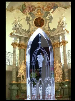BUN Isus 12 Sfinți 3D Crystal ART# Invatat Catolicism Hristos să binecuvânteze Biserica Casa Religioase, Rugându-se art sfânt statuie - mare