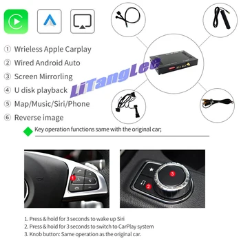 Camera auto Carplay Decodor Adaptor Oglinda Link-ul de Afișare Android Auto Play 360 BirdView Pentru Audi A6 RS6 C7 4G MMI 3G MIB 2