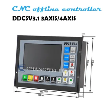 CNC controller oferta speciala 3/4 axa 500khz g cod offline 6 axe de oprire de urgență electronice volan MPG 75W24V DC