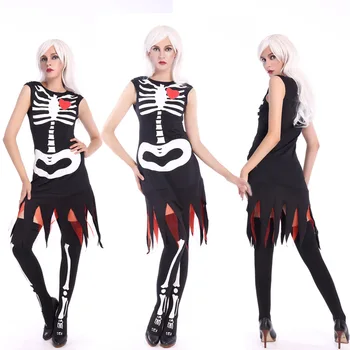 Costum de Halloween masquerade costum zombie groază schelet schelet de haine de sex feminin cosplay haine ghost festival