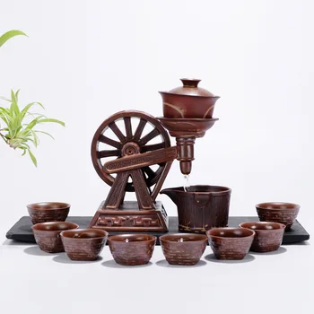 Creative Antic apă motociclist automată Kongfu Seturi de ceai imitație plută formă de înaltă calitate ceramică grosieră set de ceai cu ridicata