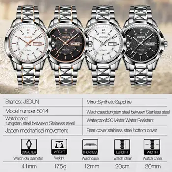 Câteva ceasuri pereche de bărbați și femei ceas automată de safir pentru iubitul 2020 impermeabil Japonia mechaical mișcare JSDUN brand de lux