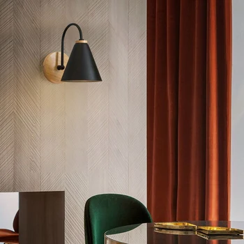 Dormitor Modern noptiere, lămpi de Perete Impermeabil Interior si Exterior Suprafata Nordic tranșee lemn de lumină lampă cu LED-uri de Gradina Lumini Pridvor