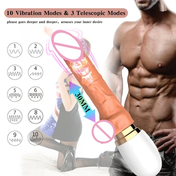 Electric Retractabil Vibrații Masturbari Automată Vibrator Vibrator Cu Ventuza Vagin G-Sopt Stimula Jucarii Sexuale Pentru Femei