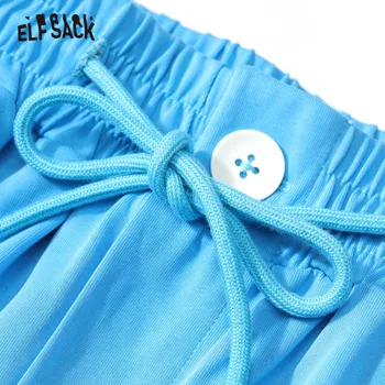ELFSACK Solid Pura Talie Mare Direct Casual pentru Femei Pantaloni Largi Picior de Vară 2021 Minimalist coreean Doamnelor Pantaloni Bază de zi cu Zi