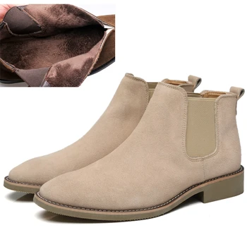 Faimosul brand barbati casual cald bumbac cizme de iarna piele de vacă pantofi în aer liber zăpadă botines hombre glezna botas masculinas zapatos