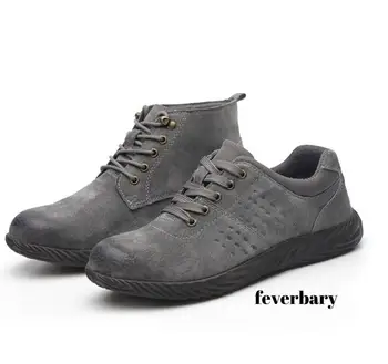 Feverbary pantofi respirabil oțel tep non-alunecare de cizme de lucru indestructibil pantofi rezistent la înțepare pantofi de sport low-top