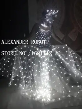 LED Costum /LED Luminos / fluture Luminos costum/ Alexandru robot/LED costum petrecere/Recepție clothingss