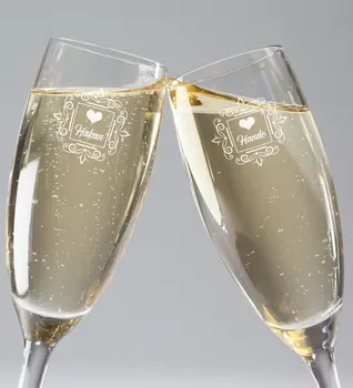 Personalizate Dual pahar de Șampanie Set-5