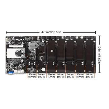 Placa de baza BTC-T37 Masina de Minerit Placa de bază 8 Slot pentru Card de memorie DDR 3 de Zgomot Redus în condiții de Siguranță de Alimentare Placa de baza
