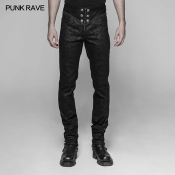 Punk Rave Rock Floar Gothic Moda Retro Palat Slim-Montaj Barbati Pantaloni Pantaloni Steampunk WK341