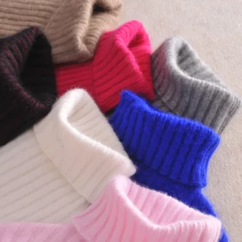 Timp Foarte Cald Nurca Cașmir pulovere și Pulovere Femei Toamna Iarna Moale Pulover Guler Feminin de Bază Pulover