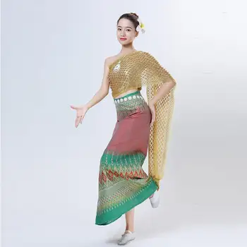 Tradițional Thailanda imbracaminte Femei rochie clasica din Asia Thai costum de Vară de Apă Stropire Festival costum