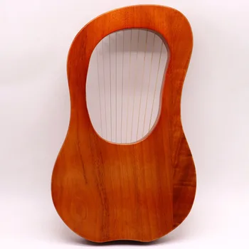 Vintage Harpă, Instrument Muzical 10 Șir Mini Mahon Liră Harpă Furnir din Lemn Decor Muzik Aletleri Camera Accesorii AH50SQ