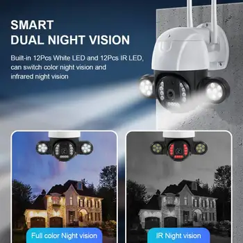 Wireless HD 5MP viziune de noapte Wifi Omului de detectare wifi Tuya inteligent PTZ aparat de fotografiat Impermeabil