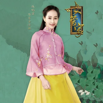 Zhang JunYong Republican Perioada Doamnă Bogată Broderie Costum Hanfu pentru TV Juca Doamna Menajera XiuHeFu pentru Femei